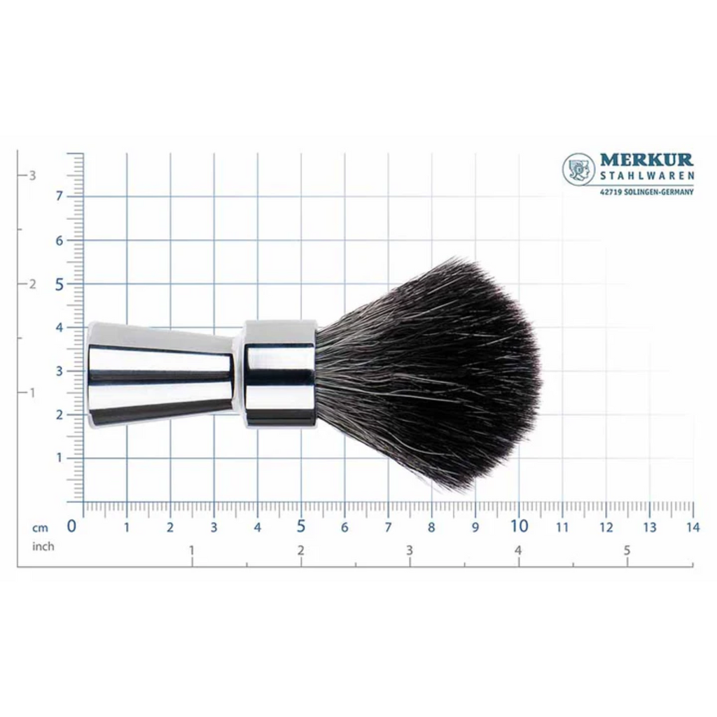  Vegan Hair shaving brush bright chrome