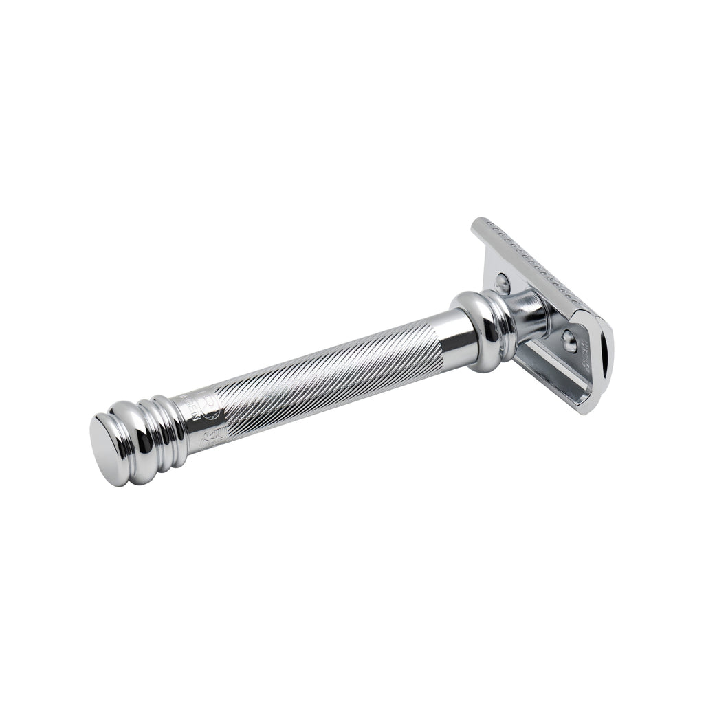 Merkur Double Edge Safety Razor, Slanted Cut, Extra Long Handle, Chrom ...